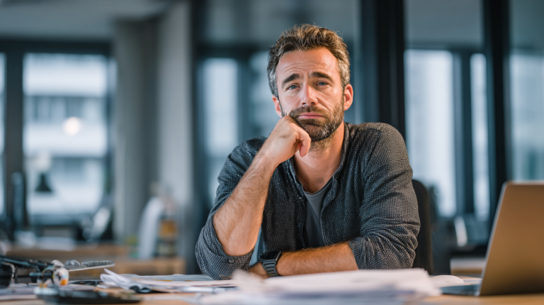 Dirigeant de SASU analysant des documents administratifs liés au RSA