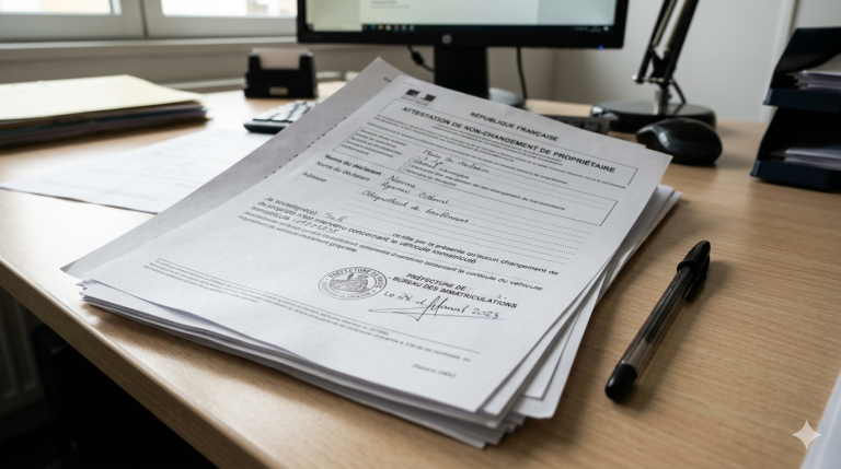Document administratif expliquant l'absence de changement de titulaire avec justificatif écrit officiel